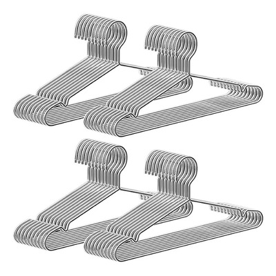 Simplelife 50 Ganchos De Metal Para Ropa Acero Inoxidable Plateado | Meses sin interés