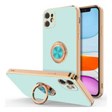 Funda Protectora Hython Para iPhone 11 (verde Menta/dorado)