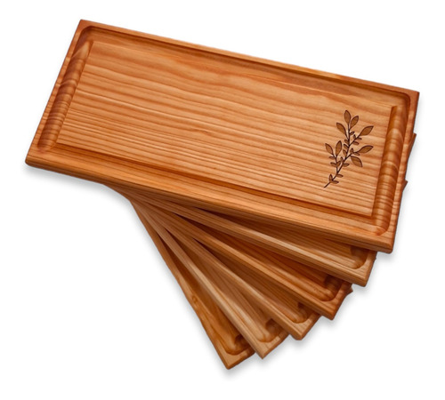 Plato Tabla Madera Personalizados 30x14 (1pza)