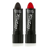 Lápices Labiales - Vivid Black And Red Lipstick - 2 Pack