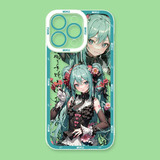 Funda De Teléfono Kawaii Hatsune Miku For iPhone 15 14 Pro