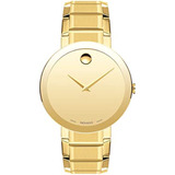 Reloj Movado De Oro Amarillo Y Zafiro Para Hombre Con Esfera