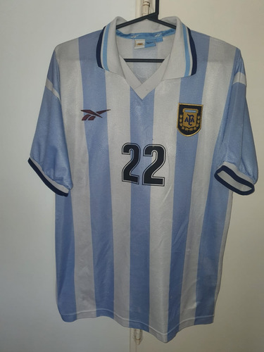 Camiseta Seleccion Argentina Reebok 1999 Titular 22 Riquelme
