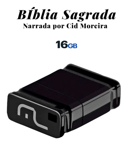 Bíblia Sagrada No Pendrive Mp3 Nano Mini Multilaser 16gb