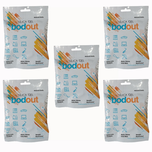 Sílica Gel Bodout 5kits 10 Sachês 400g Regenerável