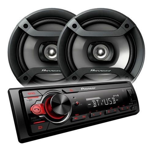 Combo Pioneer Mxt-s216bt Radio Bluetooth + Parlantes 200w