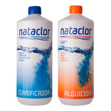 Combo Clarificador Mas  Alguicida X 1l Para Pileta Nataclor