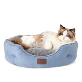 Bedsure - Cama Lavable Para Perros Y Gatos Pequeños Color Azul Frost Diseño Pequeña