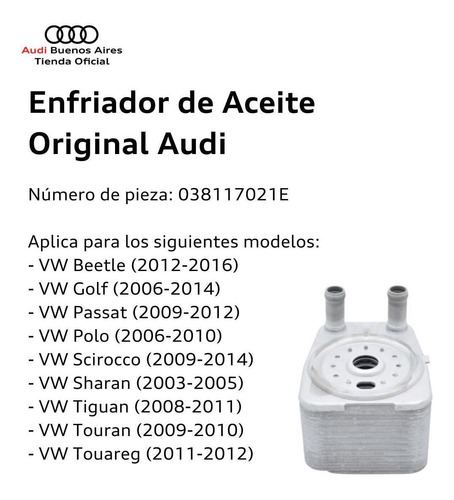 Radiador De Aceite Audi Q5 2009 Al 2012 Foto 3