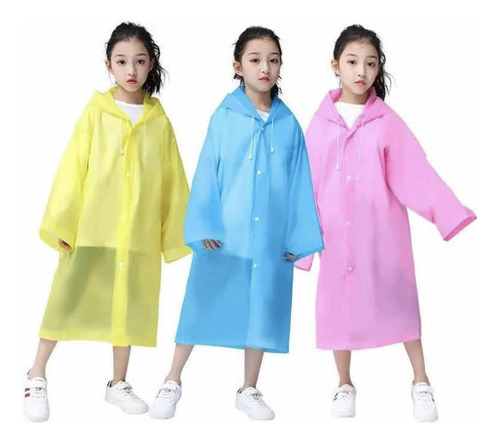 Capa Poncho Impermeable Para Niños