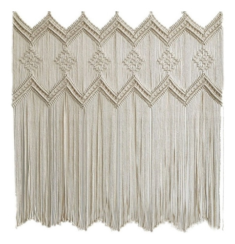 Panel De Cortina Con Borlas De Macramé, Boho, For Puerta O