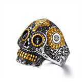 Anillos De Calavera Piratadiablo Para Hombres Acero Inoxidab