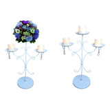 Candelabros, Porta Velas , En Hierro Con Cairel 