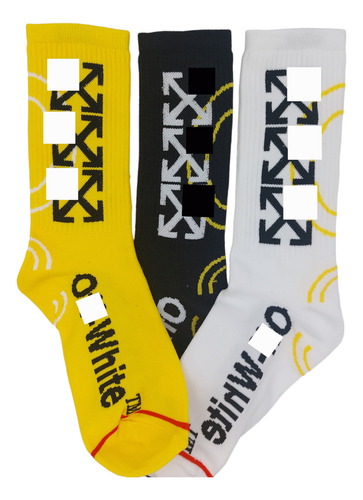 Calceta Sport Off W H T Version Amarillo Street Wear  Sport 