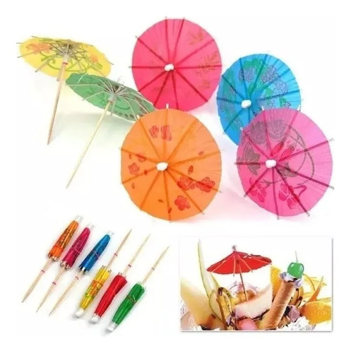 Parasol Sombrilla Coctel Bar Decoracion Bodas Eventos 144und