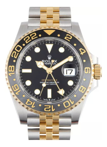 Relógio Rolex Gmt Super Clo Eta 3235 Jubilee Banho Ouro 18k