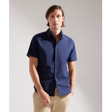 Camisa Hombre Patprimo M/c Azul Algodón 44012578-51898