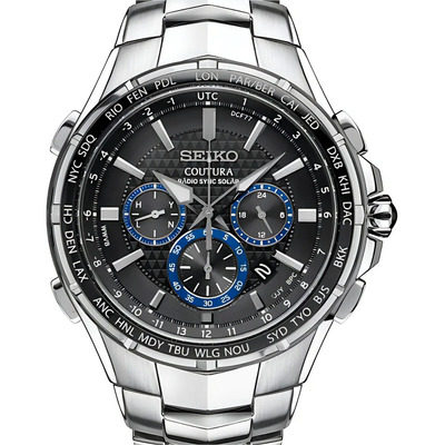 Reloj Seiko Coutura Radio Sync Solar Cronógrafo para Hombre de Acero | Envío gratis