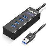 Hub Usb 3.0 Flrsucby 4 Puertos Usb 3.0 Hub Con Cable Largo D