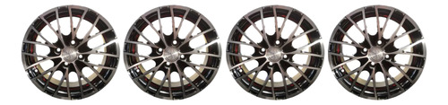 Kit 4 Llantas Aleacion Deportiva Qc 122 R14 4x100