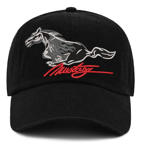 Gorro Jockey Visera Curva Mustang Ford Bordado