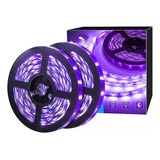 Kit 3mts Tira Led Ultra Violeta 5050 Luz Negra Uv + Tecla