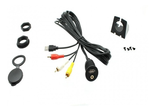 Extension Puerto Usb Rca Miniplug Univ Auto Estereo 29ax19