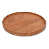 Edhas Bandeja Decorativa Redonda De Madera De Acacia Para Se