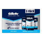 Gillette Antitranspirante En Gel Specialized Pro 3 Pzas