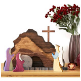 Set De Natividad De Madera Para Pascua, Escena De Jesús Cris