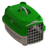 Caixa De Transporte Pet Cães E Gatos Forte N2 Cor Verde