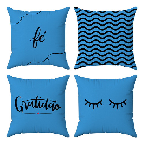 Kit Capas Almofadas Decorativas Gratidão 45x45 - Id Decor