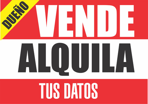 Carteles  Corrugados Inmobiliarias - Vende Alquila 70x50