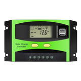 Regulador De Carga Panel Solar 40a 12v 24v Display Usb Pwm