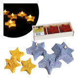 Decoração De Mesa Natalina3 Velas Natal Decorativa Estrela