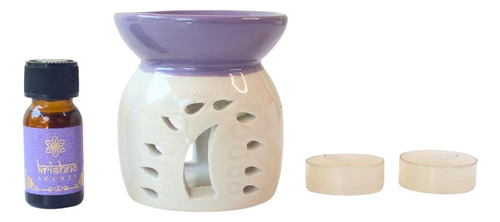 Pack Difusor Ceramica + Aceite Escencial Lavanda + 2 Velas