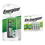 Combo Cargador Mini+ Pilas Aa Aaa Recargables Energizer
