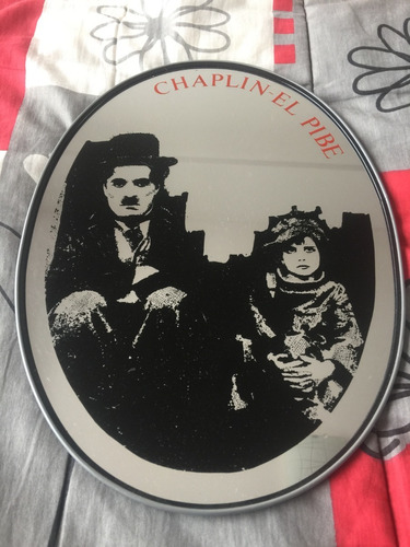 Espejo Cuadro Chaplin Y El Pibe