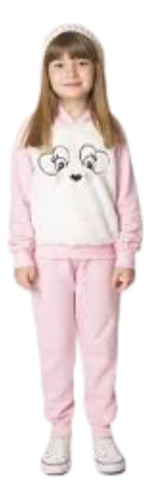 Conjunto Infantil Feminino Inverno Moletom Flanelado