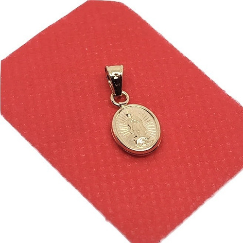 Dije Medalla Virgen Guadalupe Mini 12mm Oro Lamin Joya 00178