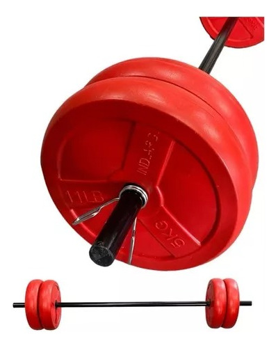 Kit De Body Pump , De 15 Kilos Barra Y Discos Lisos