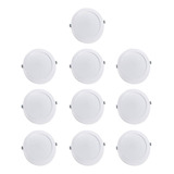 Pack 10 Foco Panel Plafon Led Embutido Redondo 24w Calida