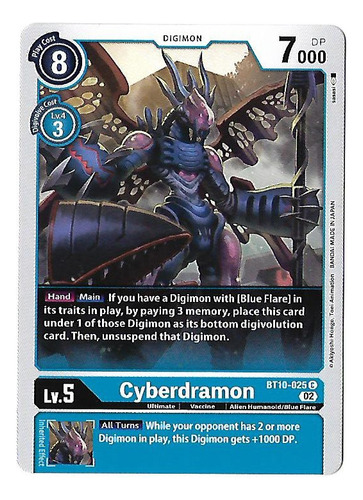 Digimon Ccg Cyberdramon - Common Bt10 Frete Incluso