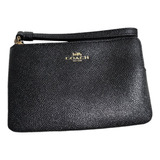 Muñequera Coach Crossgrain Black Corner Zip F58032 Original