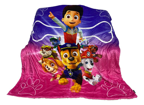 Cobija Paw Patrol 160x180cm Sin Ovejero