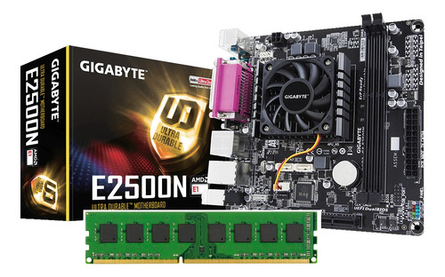 Motherboard Y Micro Amd Apu + Ram 4g 1600 Gigabyte E1 2500