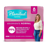 Absorvente Normal Plenitud Femme C/abas - 8 Unidades