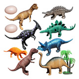 Set Dinosaurios De Goma Grandes Juguete Regalo Niño Caja X 8