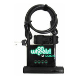 Candado U-lock Onwheels Largo Con Piola Y Soporte - Negro