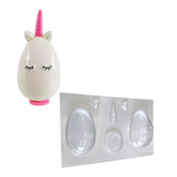 Placa Molde Huevo Pascua  Unicornio X1u Chocolate Reposteria